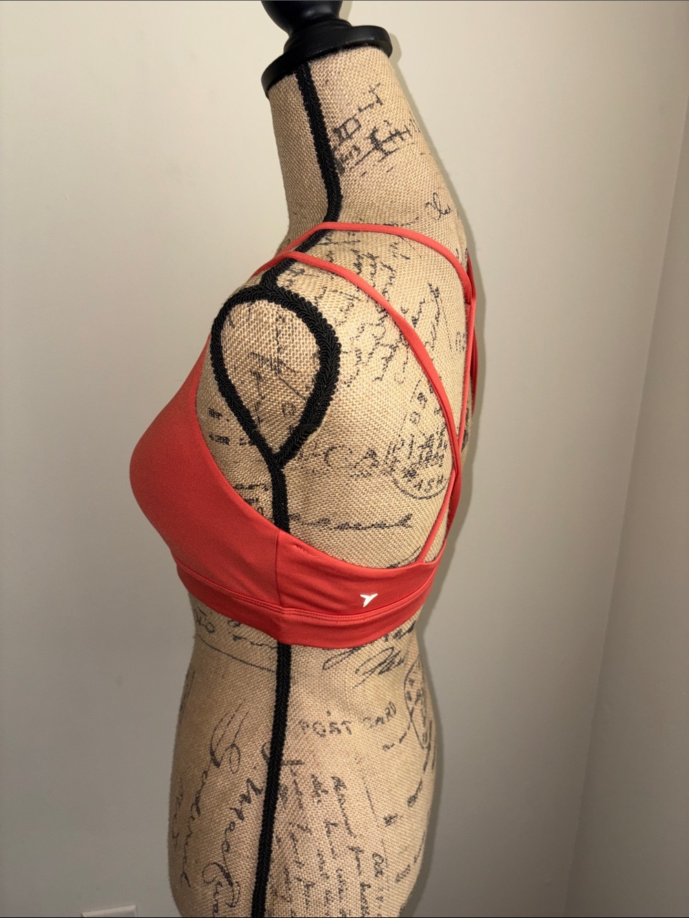 Women's Seamless V-Neck Low Impact Sports Bra - Coral - Picture 4 of 7